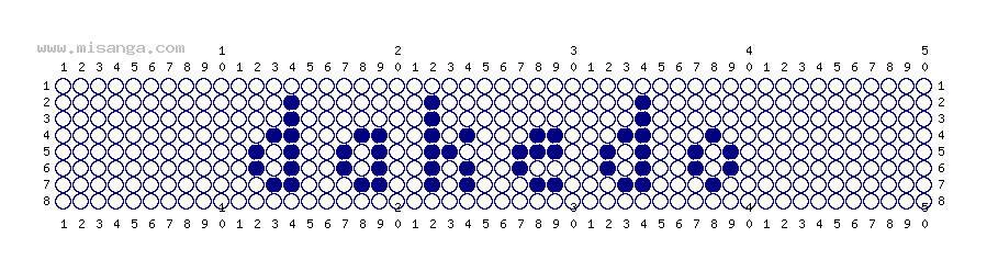編みこみ文字ミサンガ製作図：TAKUTO