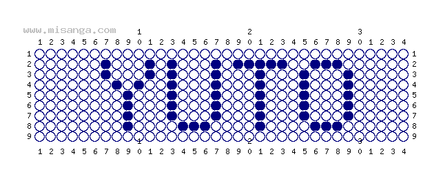 編みこみ文字ミサンガ製作図：YUTO