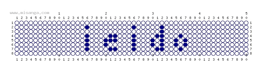 編みこみ文字ミサンガ製作図：YUITO