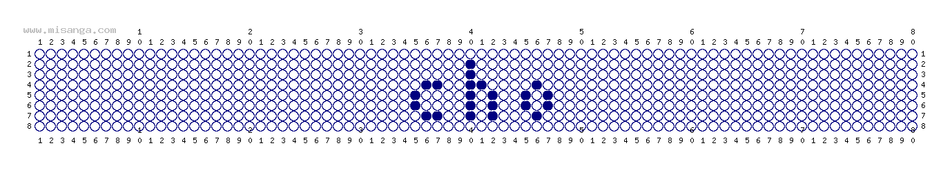 編みこみ文字ミサンガ製作図：SHO