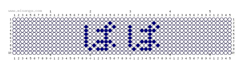 編みこみ文字ミサンガ製作図：ぱぱ