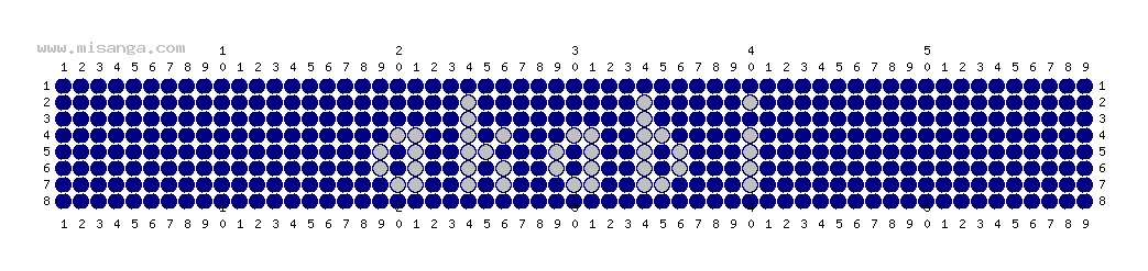 編みこみ文字ミサンガ製作図：AKARI