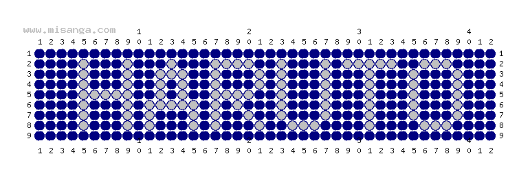 編みこみ文字ミサンガ製作図：HARUTO