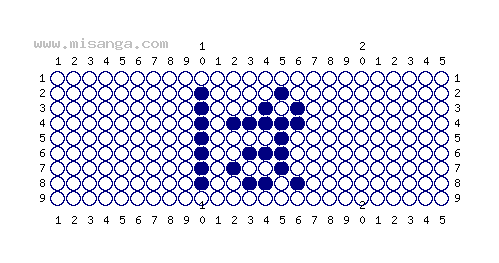 編みこみ文字ミサンガ製作図：ぱ