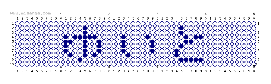 編みこみ文字ミサンガ製作図：ゆいと