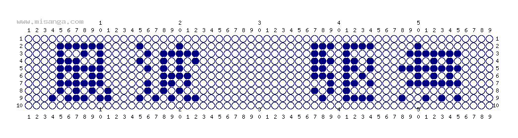 編みこみ文字ミサンガ製作図：風波　駆無