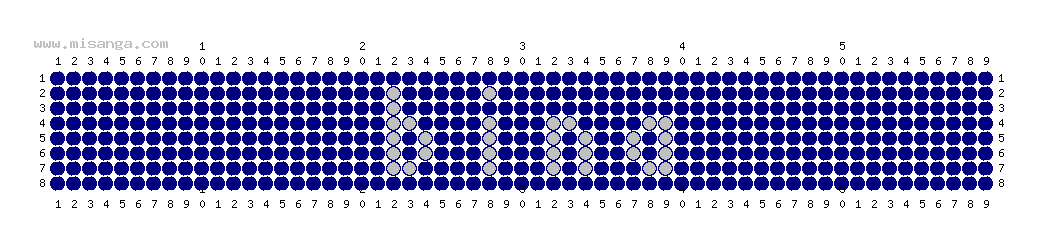 編みこみ文字ミサンガ製作図：RINA