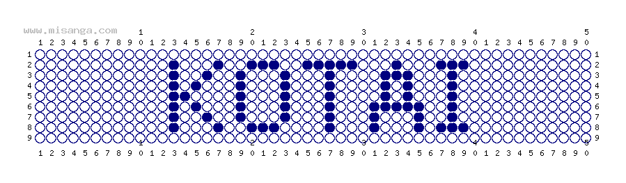編みこみ文字ミサンガ製作図：KOTAI
