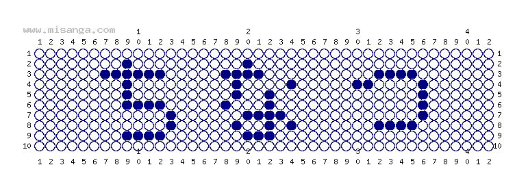 編みこみ文字ミサンガ製作図：ちなつ