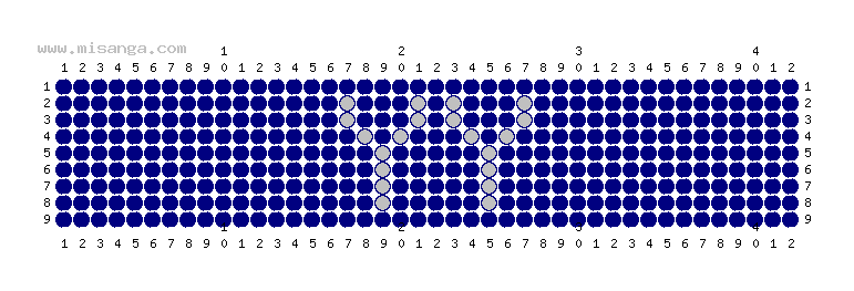 編みこみ文字ミサンガ製作図：YY