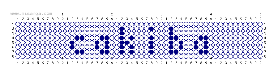 編みこみ文字ミサンガ製作図：SAKIRA