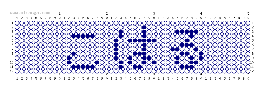 編みこみ文字ミサンガ製作図：こはる