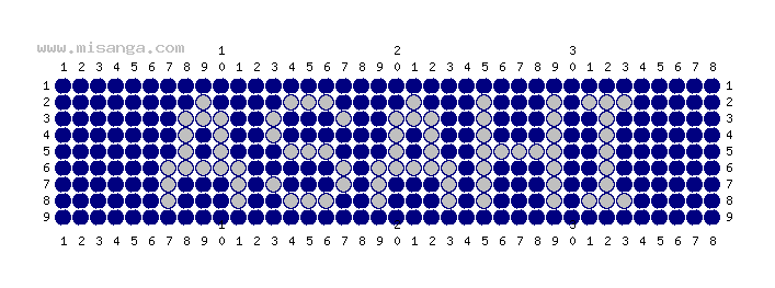 編みこみ文字ミサンガ製作図：ASAHI