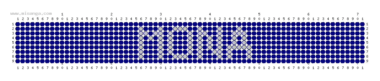 編みこみ文字ミサンガ製作図：MONA
