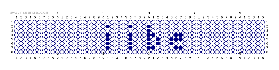 編みこみ文字ミサンガ製作図：JIRU