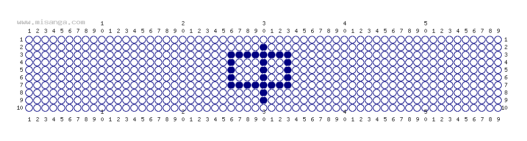 編みこみ文字ミサンガ製作図：中