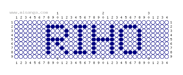 編みこみ文字ミサンガ製作図：RIHO