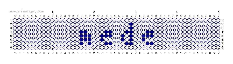 編みこみ文字ミサンガ製作図：METE