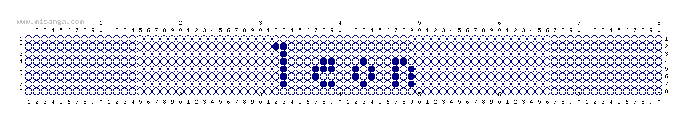 編みこみ文字ミサンガ製作図：LEON