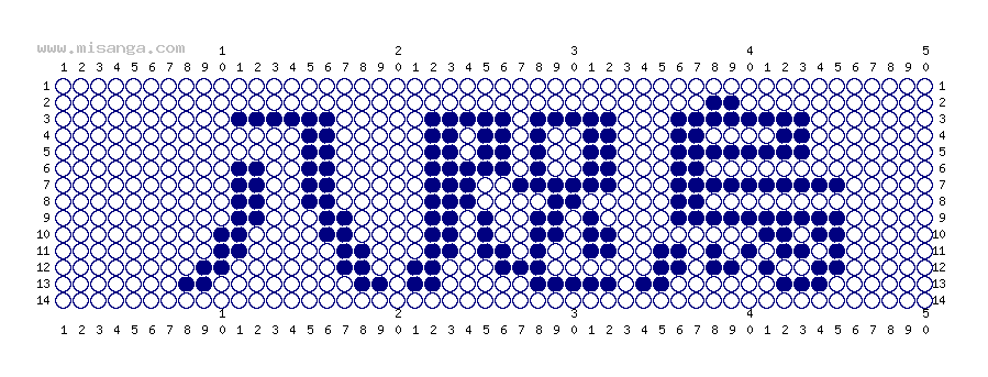 編みこみ文字ミサンガ製作図：八咫烏
