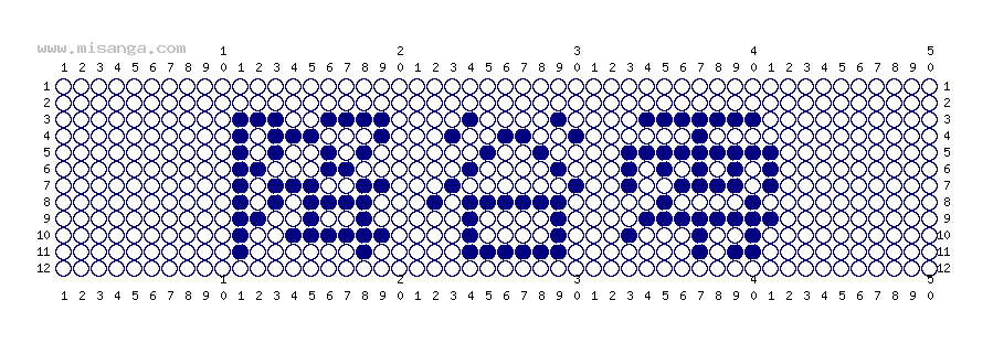 編みこみ文字ミサンガ製作図：降谷零