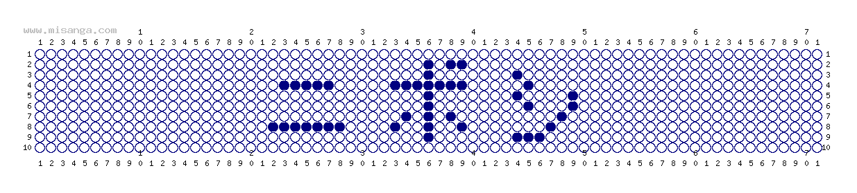 編みこみ文字ミサンガ製作図：ニボシ