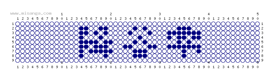編みこみ文字ミサンガ製作図：降谷零
