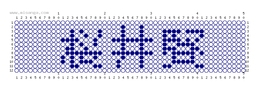 編みこみ文字ミサンガ製作図：桜井賢