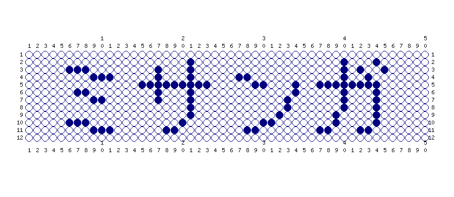 編みこみ文字ミサンガの製作図の作成