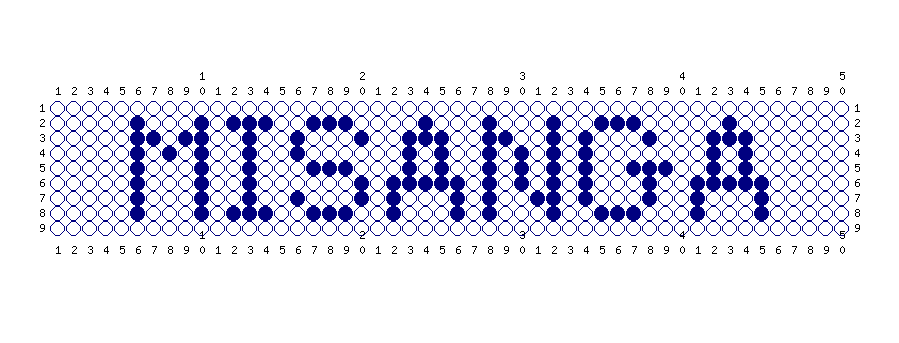 文字入りミサンガ製作図：サンプル