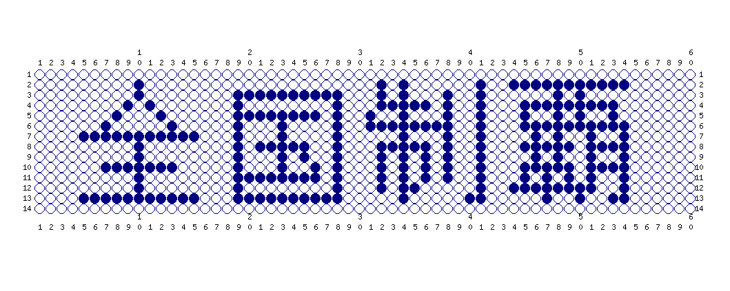 文字入りミサンガ製作図：サンプル