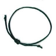 商品番号(AHO036):アンクレット・ヘンプ・三つ編み[単色・深緑色]