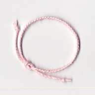 商品番号(HMO022):ミサンガ・ヘンプ・三つ編み[単色・珊瑚色]