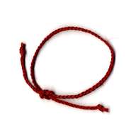 商品番号(HMO029):ミサンガ・ヘンプ・三つ編み[単色・紅樺色]