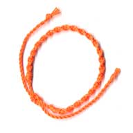 商品番号(NBH003):ミサンガ・コットン・二重螺旋[単色・赤橙色]