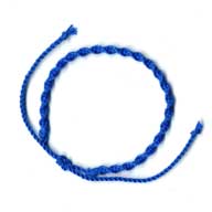 商品番号(NBH010):ミサンガ・コットン・二重螺旋[単色・青色]