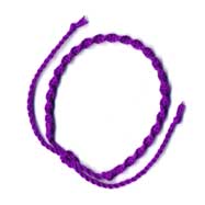 商品番号(NBH012):ミサンガ・コットン・二重螺旋[単色・紫色]