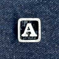 商品番号(WPA001):ピューター・パーツ・アルファベット[A]